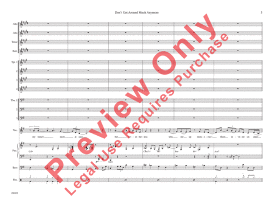 Don't Get Around Much Anymore Jazz Ensemble scores gallery preview page 10