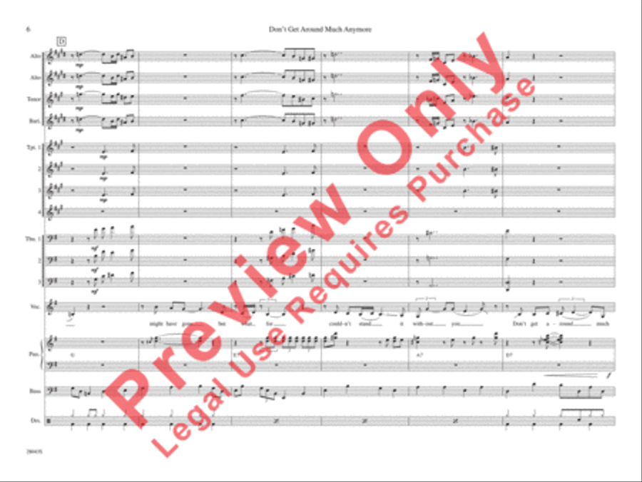Don't Get Around Much Anymore Jazz Ensemble scores gallery preview page 11