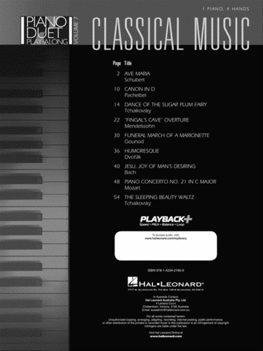Classical Music 1 Piano, 4-Hands scores gallery preview page 2