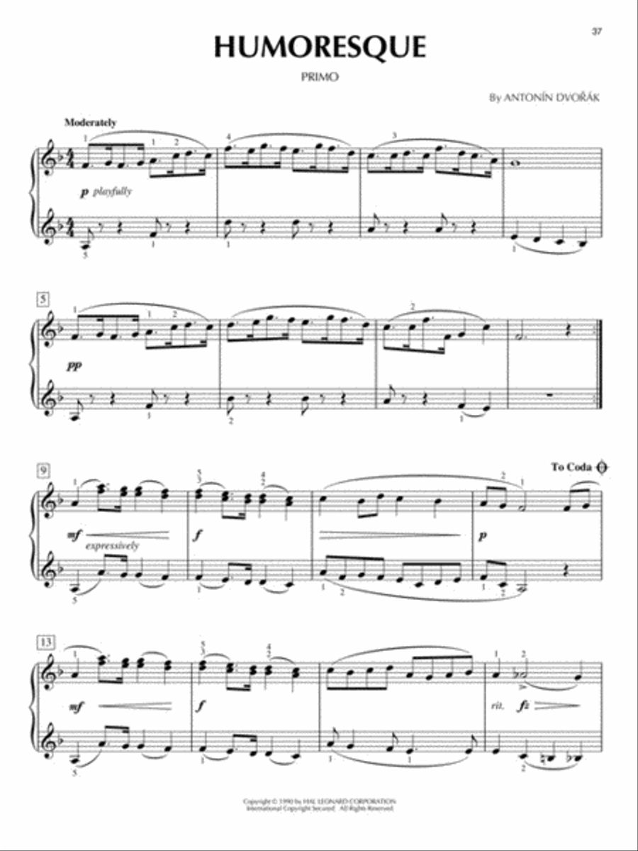 Classical Music 1 Piano, 4-Hands scores gallery preview page 6