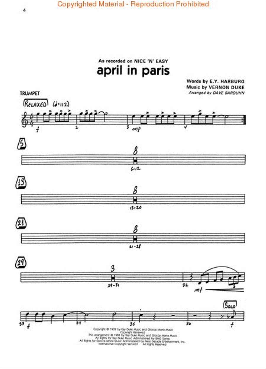 Swing Favorites – Trumpet Big Band scores gallery preview page 2