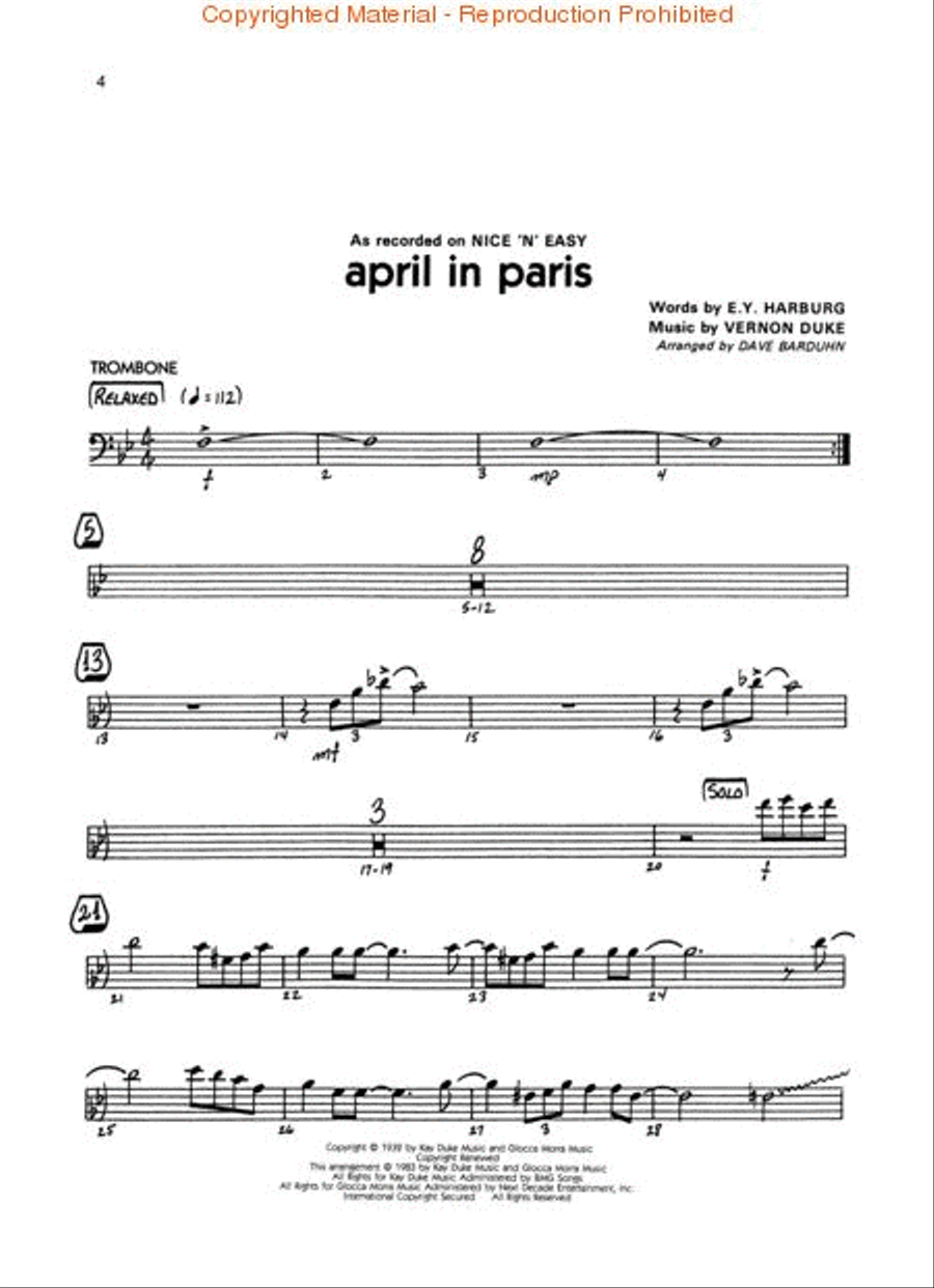 Swing Favorites – Trombone Big Band scores gallery preview page 2