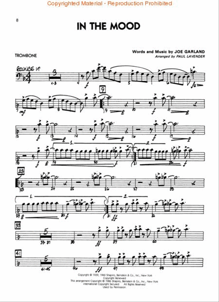 Swing Favorites – Trombone Big Band scores gallery preview page 3