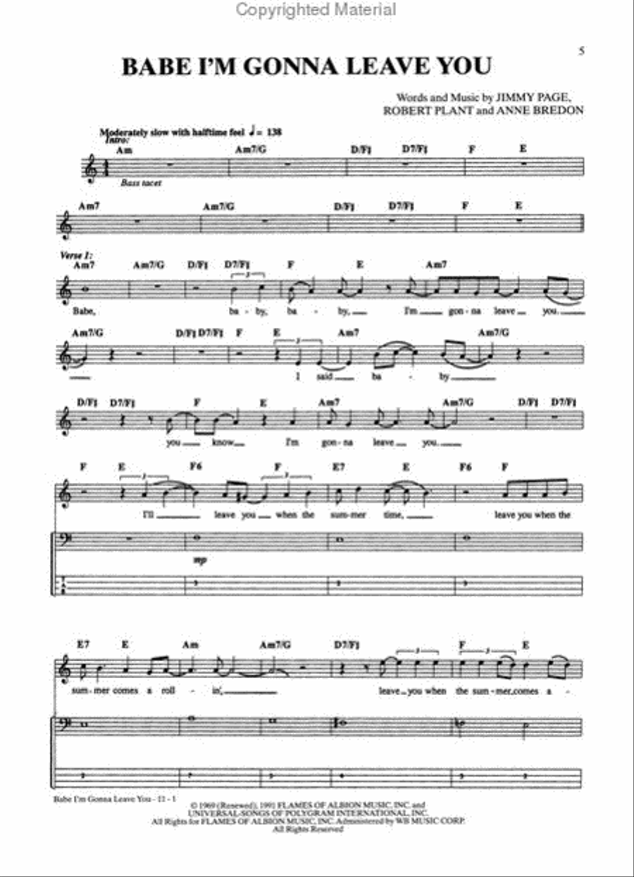 Led Zeppelin -- Led Zeppelin Electric Guitar scores gallery preview page 2
