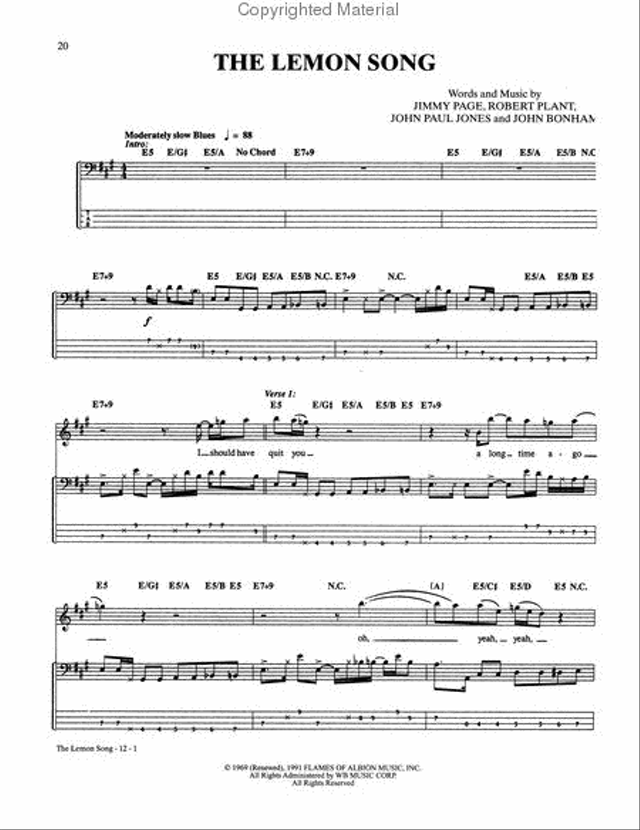 Led Zeppelin -- II Electric Guitar scores gallery preview page 4