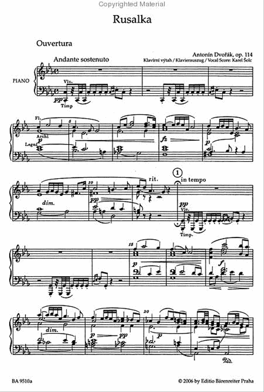Rusalka, op. 114 Tenor Voice scores gallery preview page 2