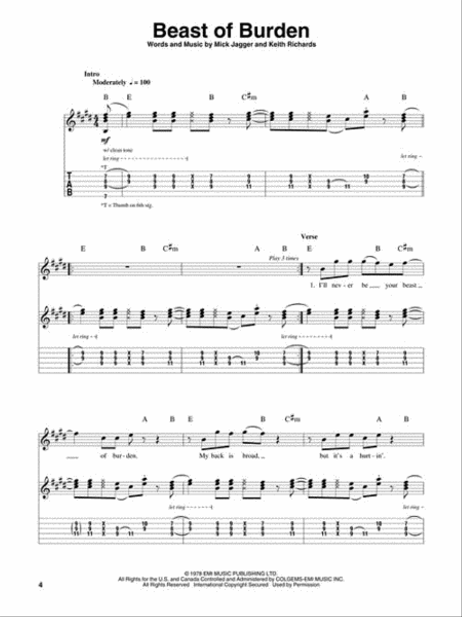 Rolling Stones Guitar Tablature scores gallery preview page 4