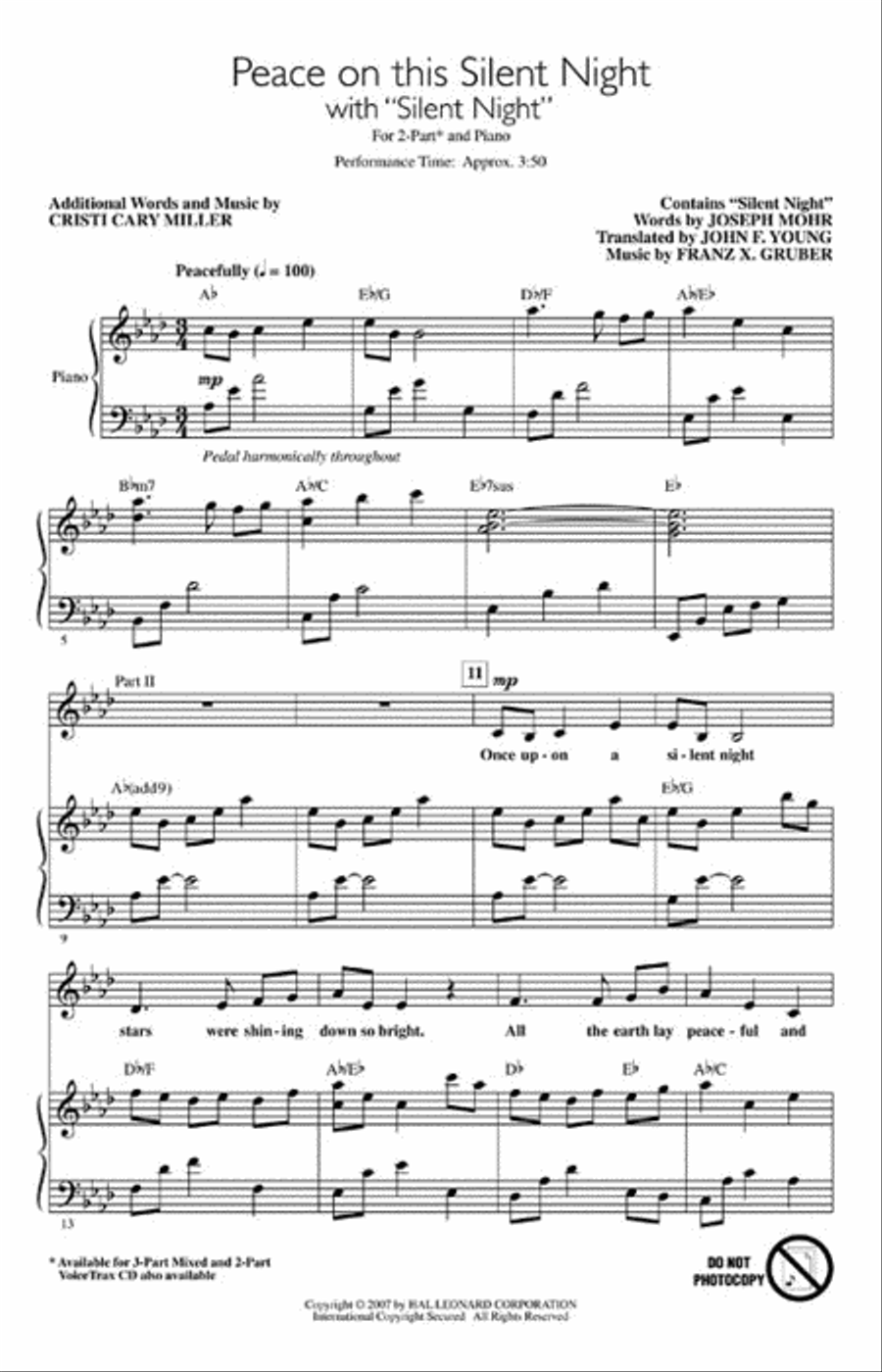 Peace on This Silent Night 2-Part scores gallery preview page 2
