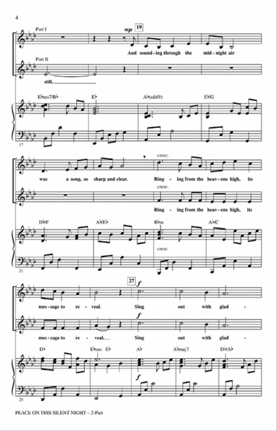 Peace on This Silent Night 2-Part scores gallery preview page 3