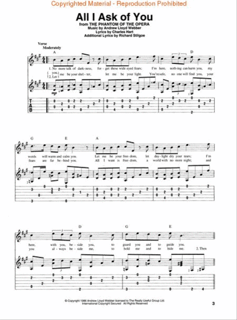 Fingerpicking Andrew Lloyd Webber Fingerpicking Guitar scores gallery preview page 2