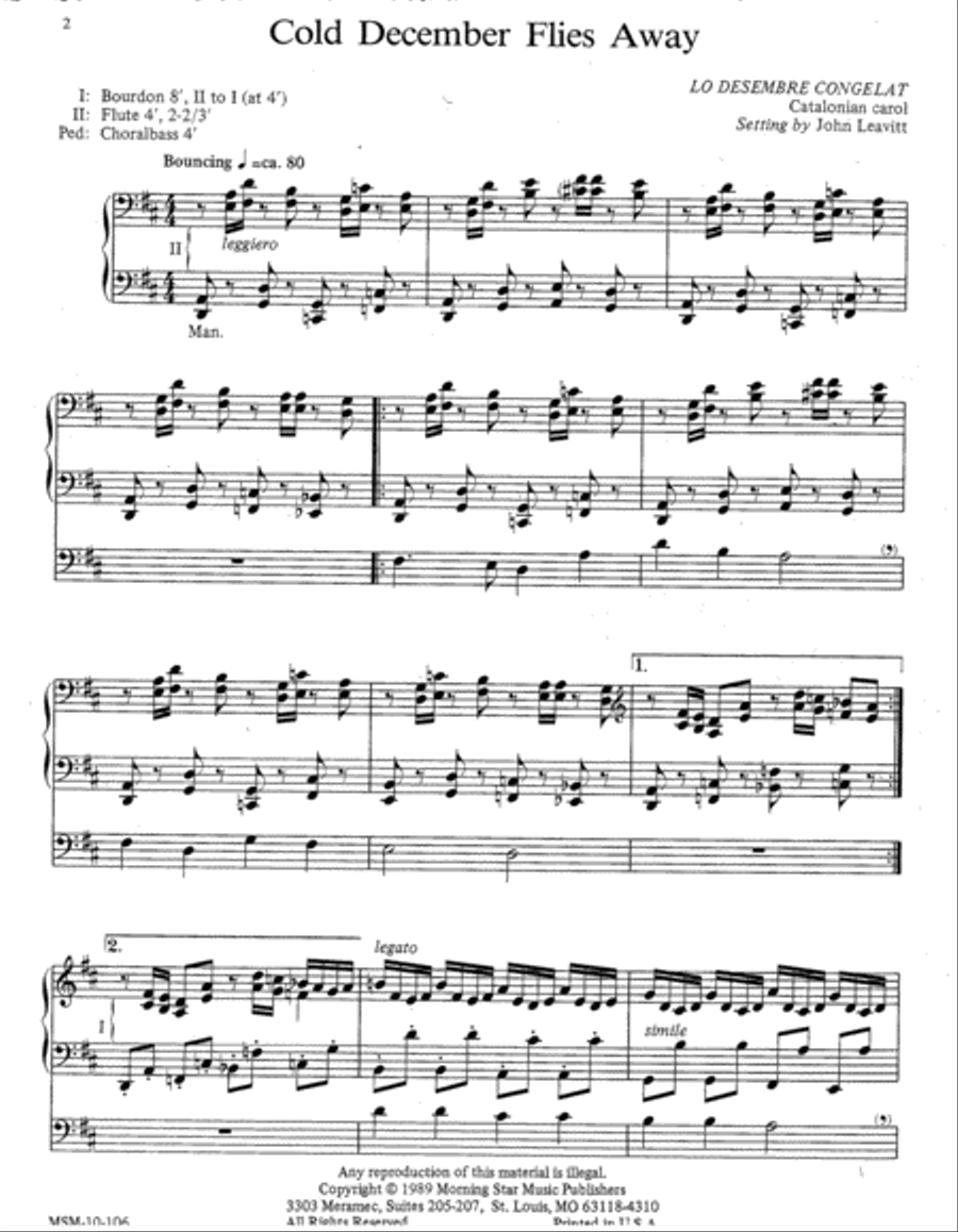 Three Organ Settings for the Christmas Season Organ scores gallery preview page 2