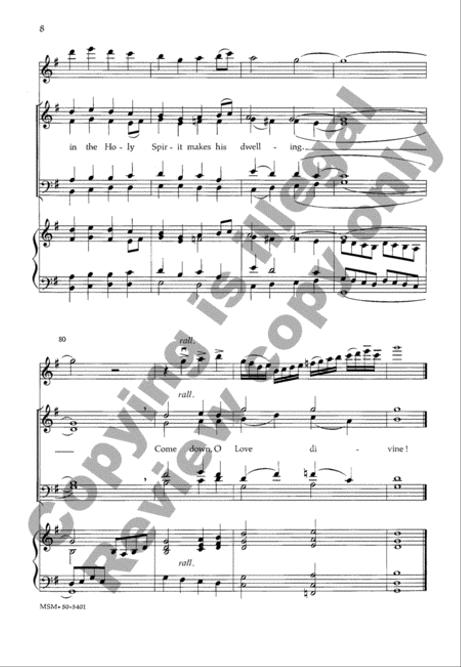 Come Down, O Love Divine Come Down, O Love Divine 4-Part scores gallery preview page 8