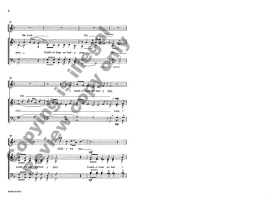 I Couldn't Hear Nobody Pray 4-Part scores gallery preview page 4