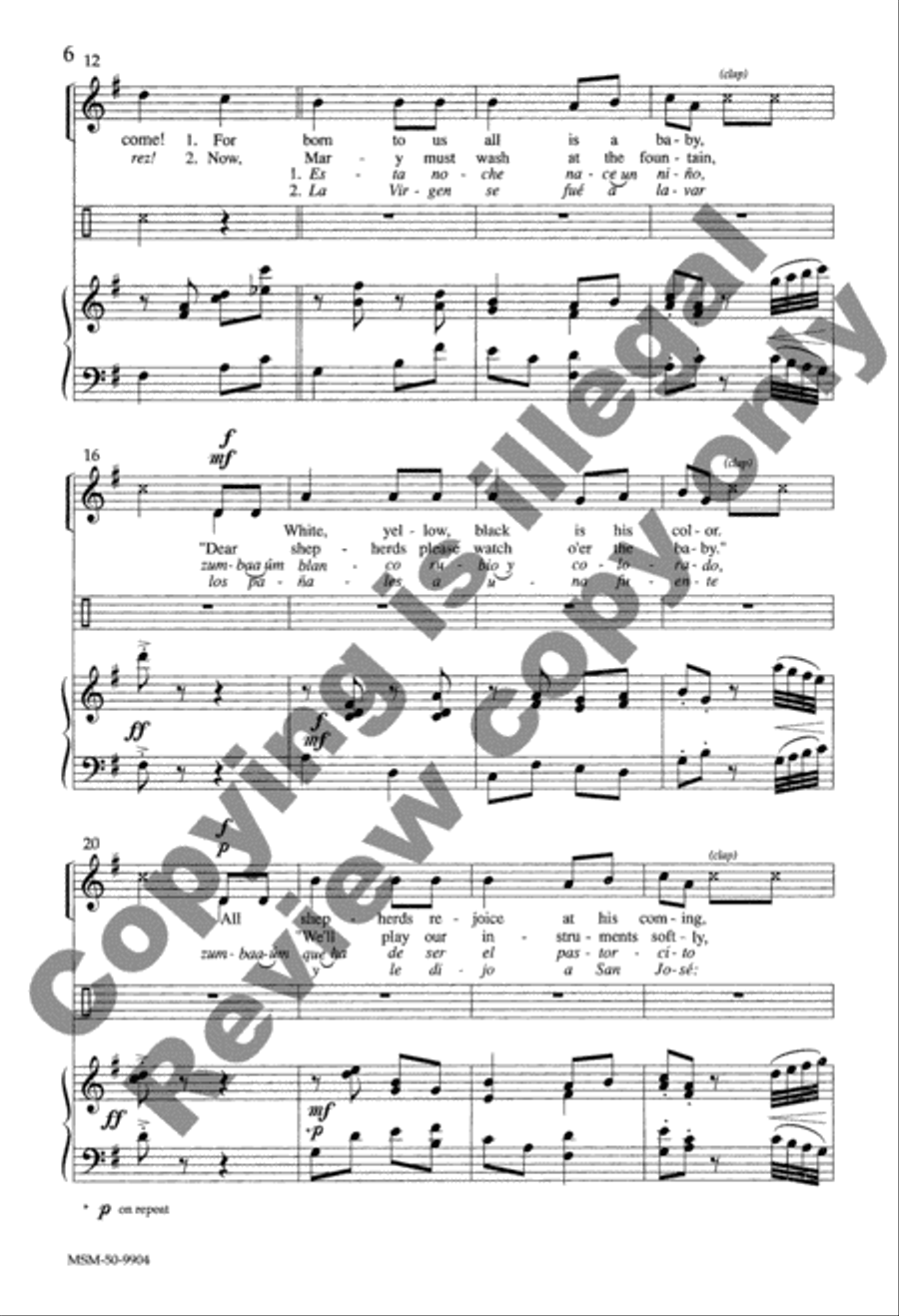 Zumba, Zumba Zumba, Zumba Unison Choir scores gallery preview page 6