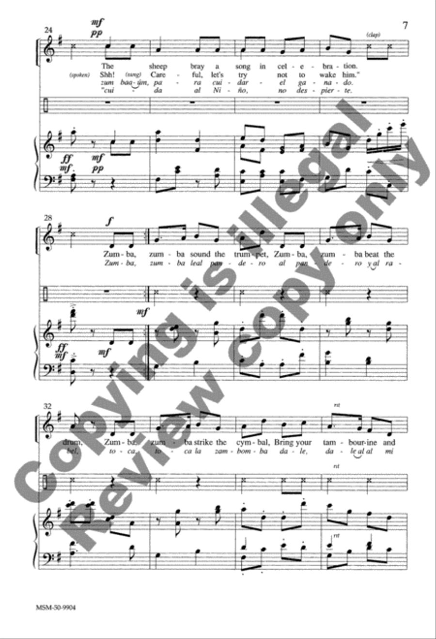 Zumba, Zumba Zumba, Zumba Unison Choir scores gallery preview page 7