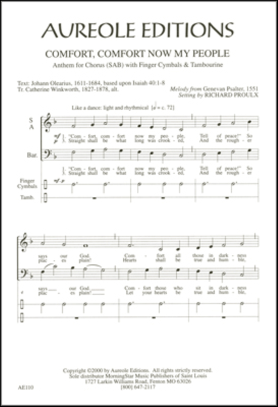 Comfort, Comfort Now My People 3-Part scores gallery preview page 1