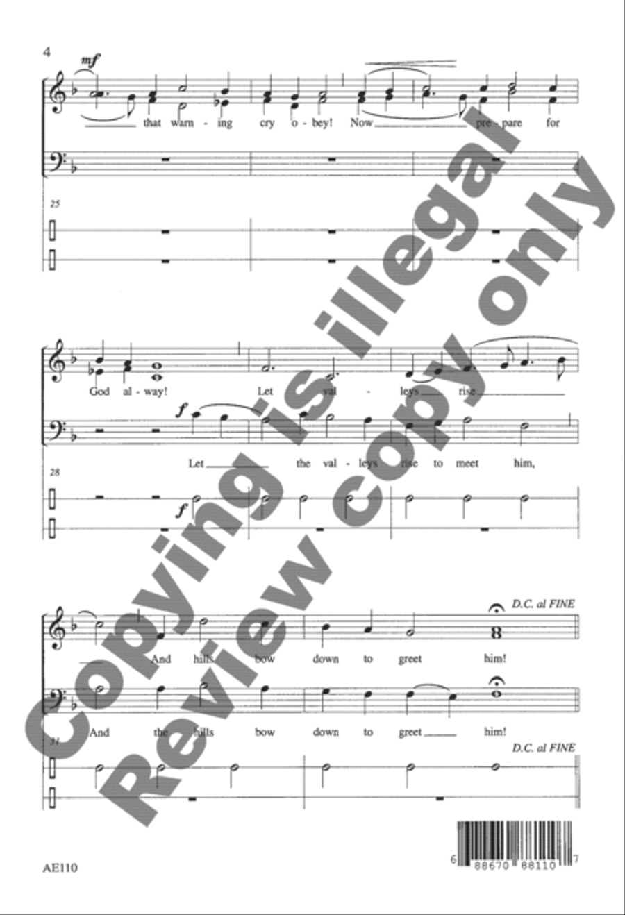 Comfort, Comfort Now My People 3-Part scores gallery preview page 5