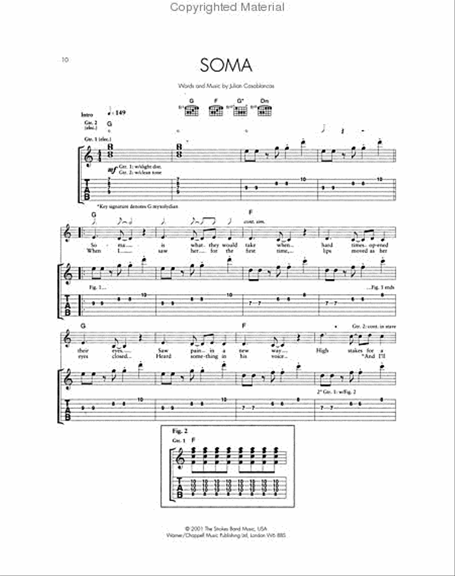 The Strokes – Is This It Guitar Tablature scores gallery preview page 3