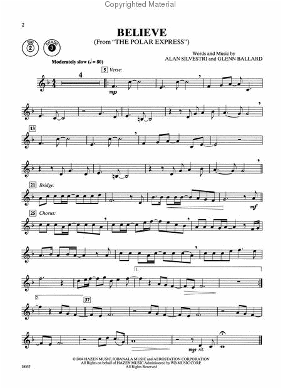 Christmas Instrumental Solos: Popular Christmas Songs - Trumpet Trumpet Solo scores gallery preview page 2