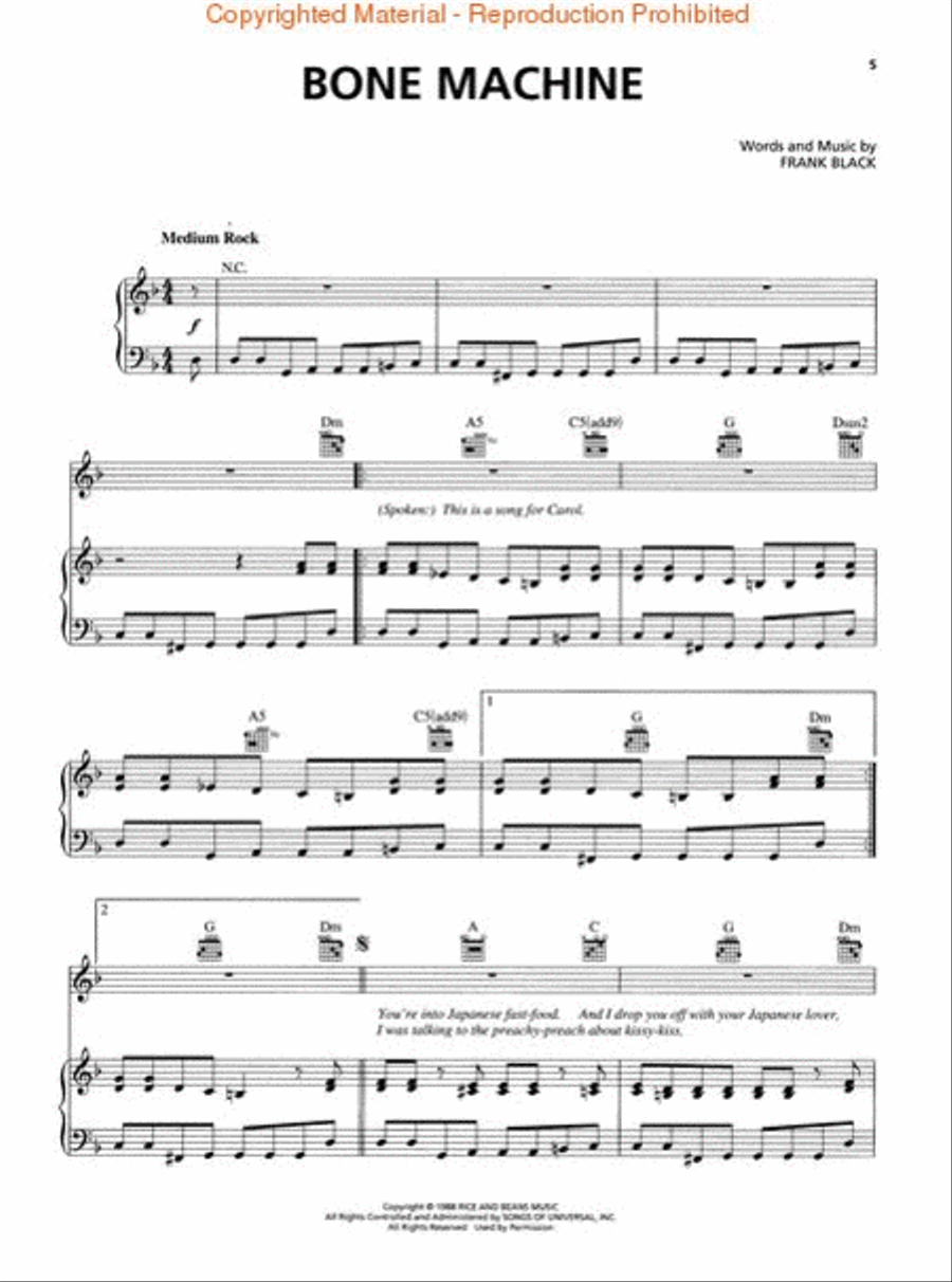 Best of Pixies Best of Pixies Piano, Vocal, Guitar scores gallery preview page 2