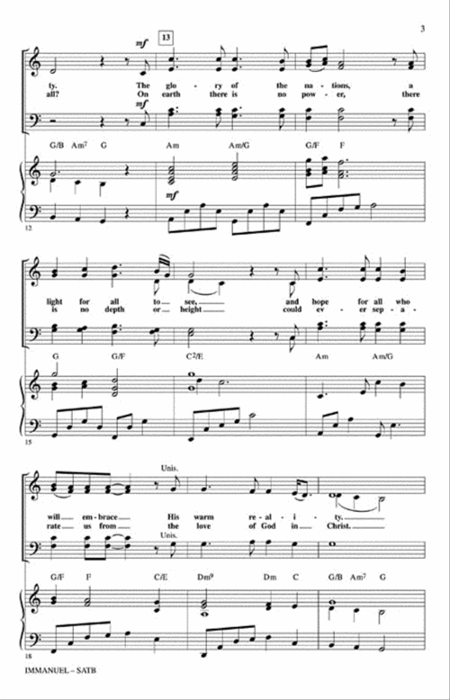 Immanuel - ChoirTrax CD Choir scores gallery preview page 3