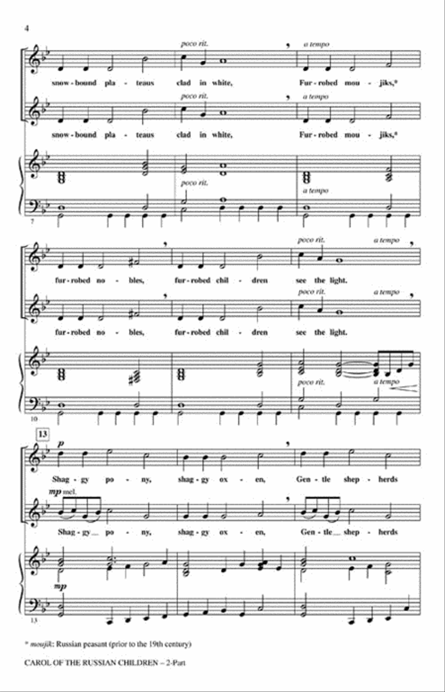 Carol of the Russian Children 2-Part scores gallery preview page 3