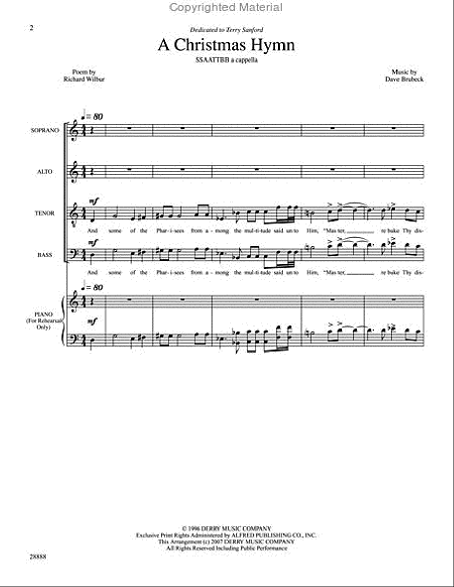 A Christmas Hymn - SATB Choir scores gallery preview page 2