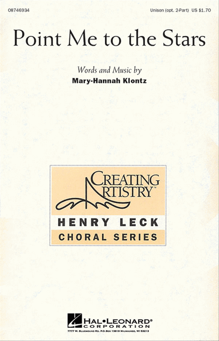 Point Me to the Stars Point Me to the Stars Unison Choir scores gallery preview page 1