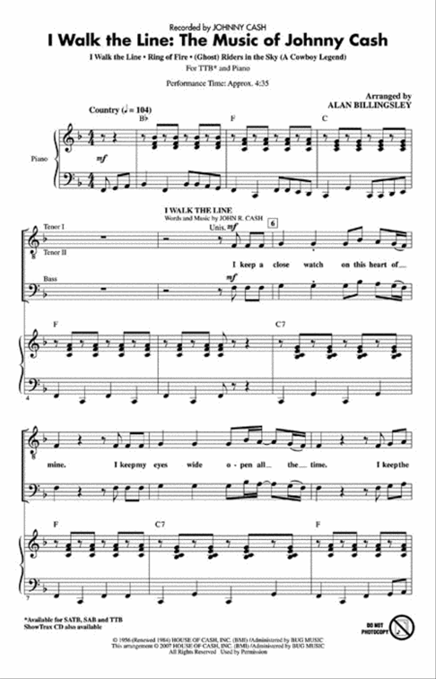 I Walk the Line: The Music of Johnny Cash TTB scores gallery preview page 2