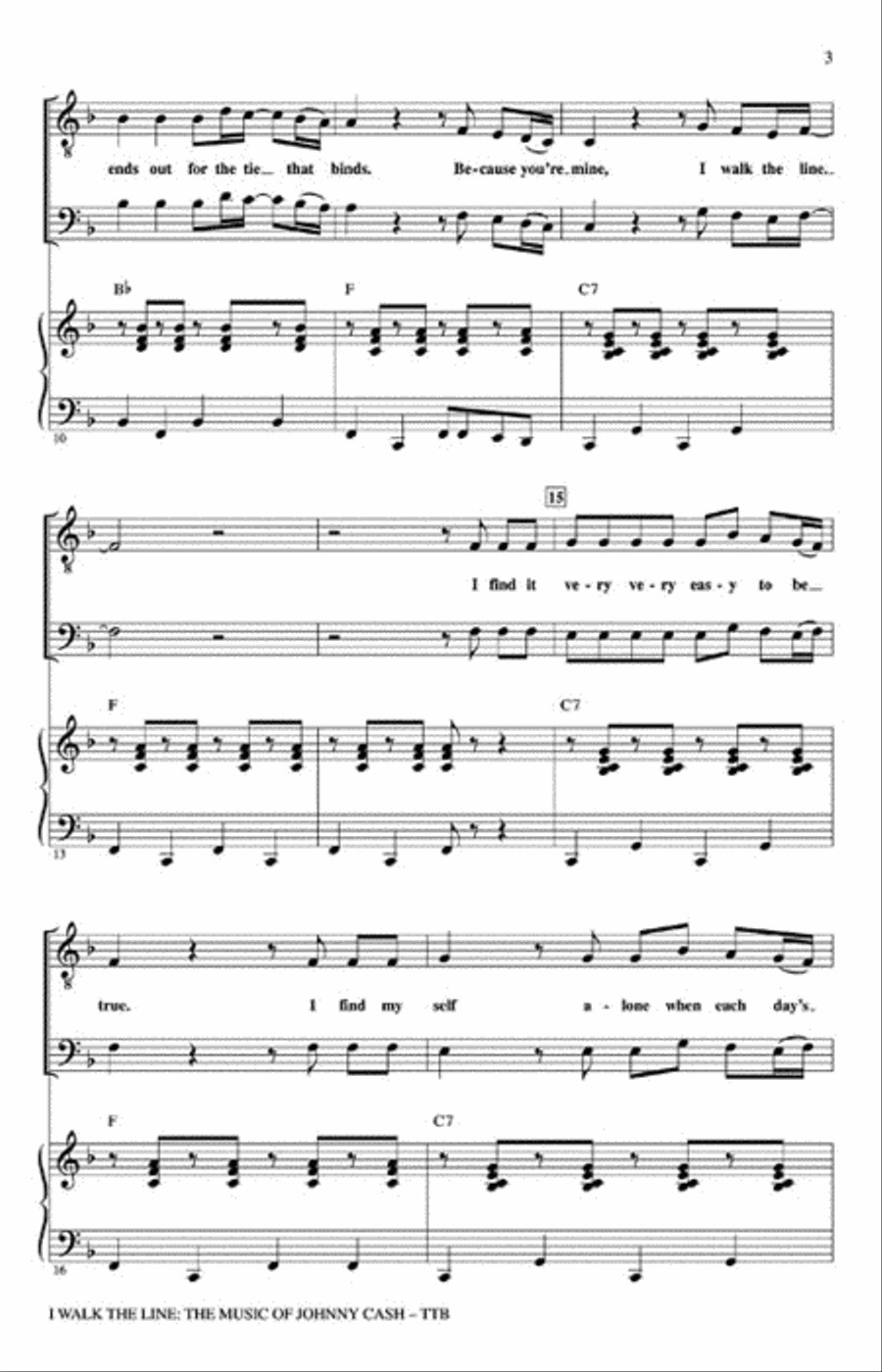 I Walk the Line: The Music of Johnny Cash TTB scores gallery preview page 3