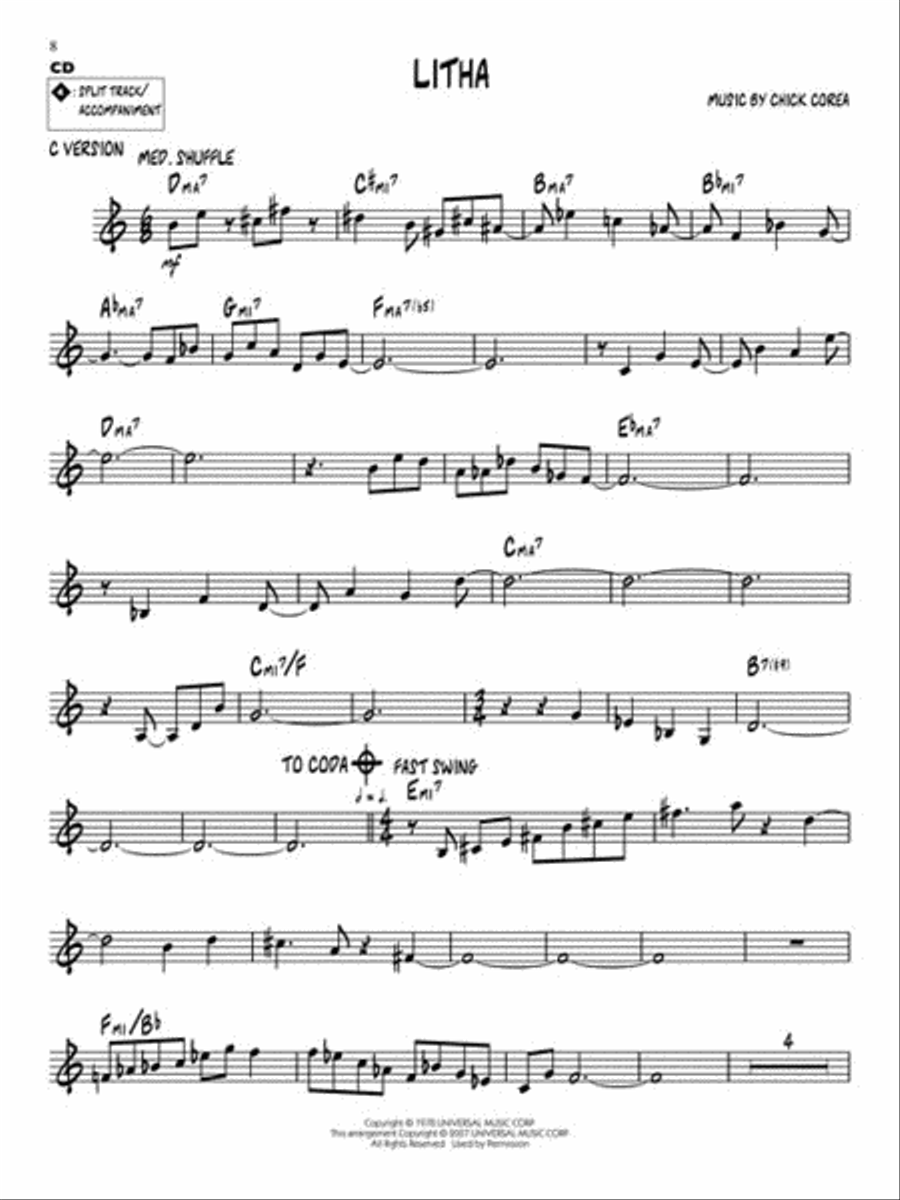 Chick Corea C Instrument scores gallery preview page 4