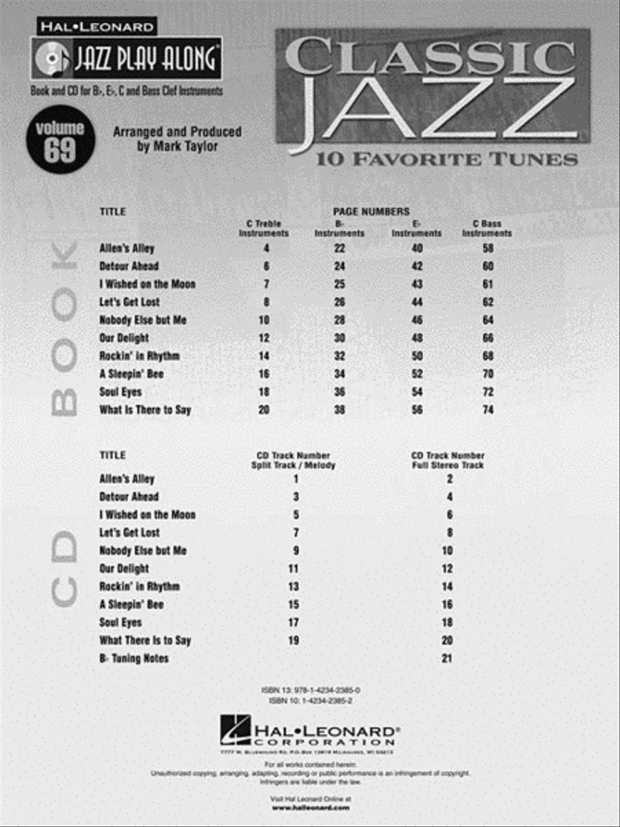 Classic Jazz scores gallery preview page 3