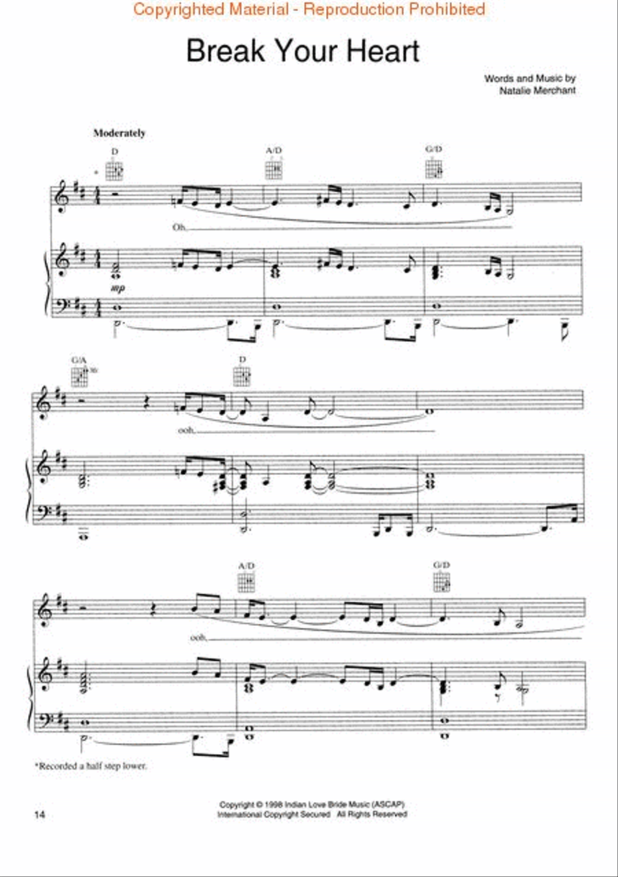 Natalie Merchant – Collected Songs, 1985-2005 Piano, Vocal, Guitar scores gallery preview page 3