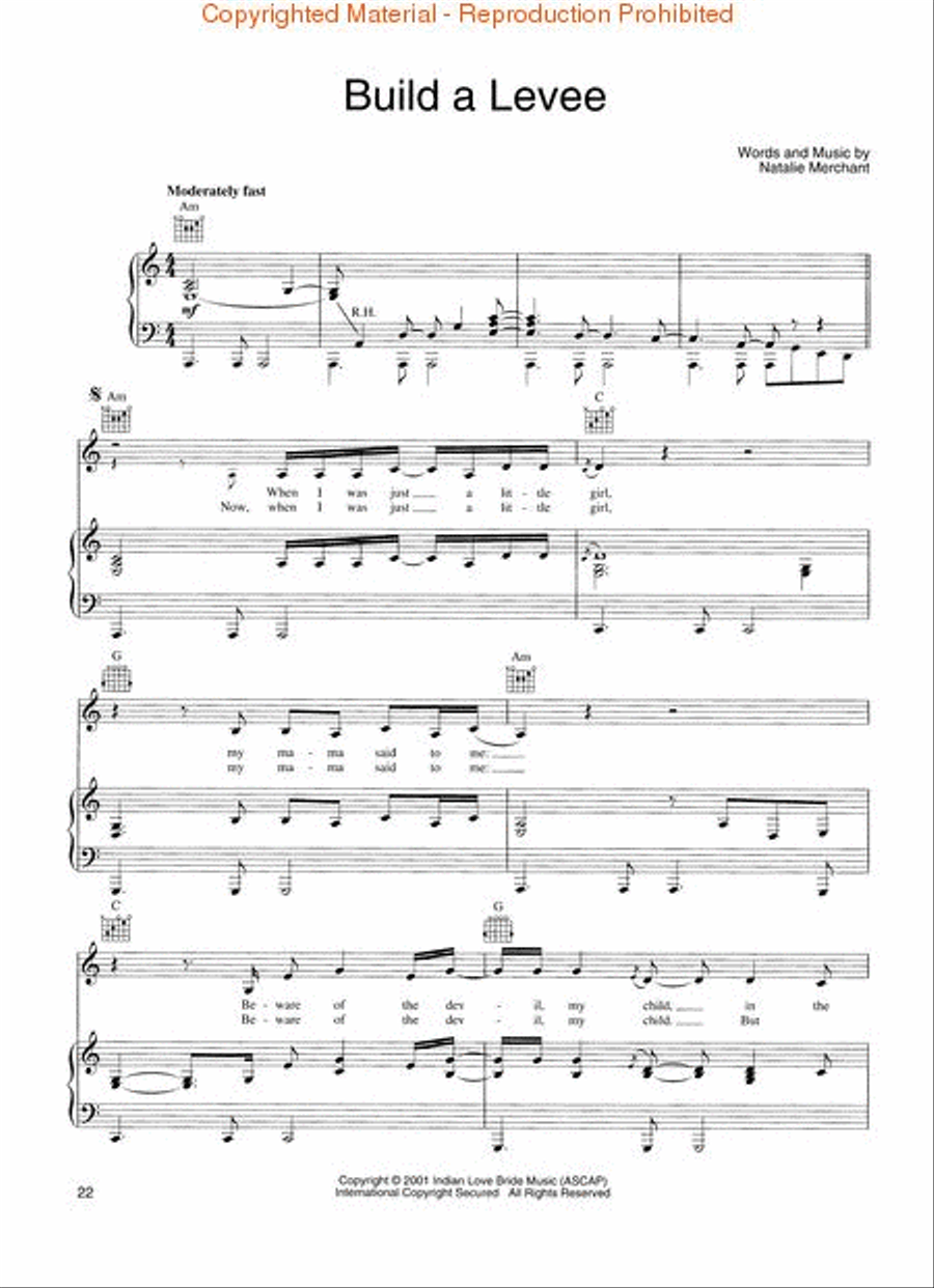 Natalie Merchant – Collected Songs, 1985-2005 Piano, Vocal, Guitar scores gallery preview page 4