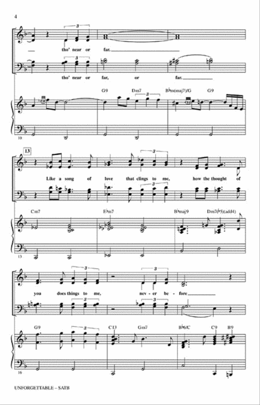 Unforgettable Unforgettable 4-Part scores gallery preview page 3