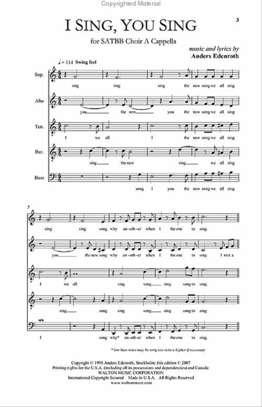 I Sing, You Sing I Sing, You Sing Choir scores gallery preview page 2