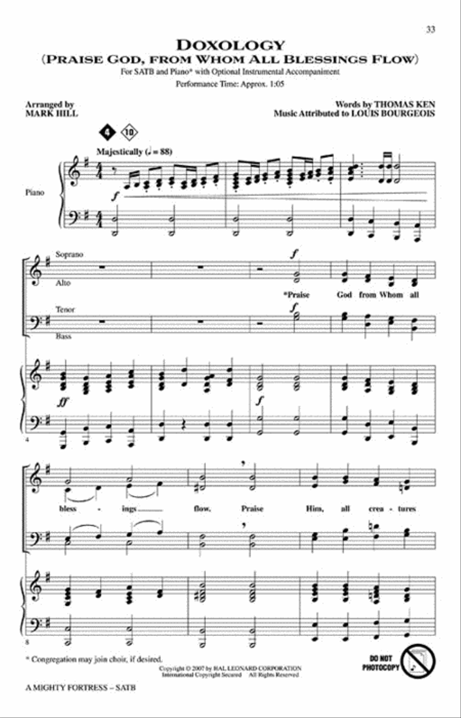 A Mighty Fortress – A Festival of Hymns 4-Part scores gallery preview page 5