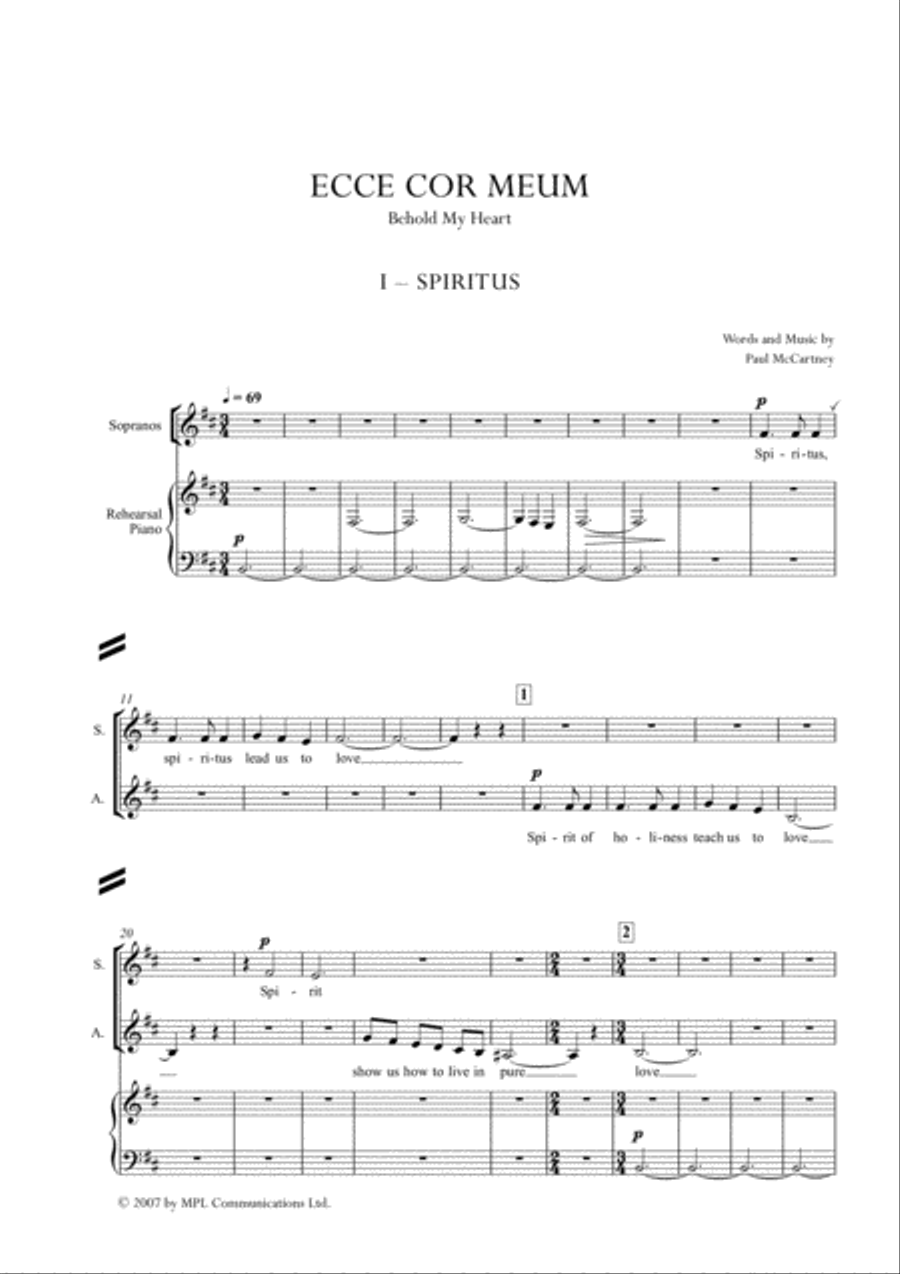 Ecce Cor Meum Ecce Cor Meum 4-Part scores gallery preview page 2