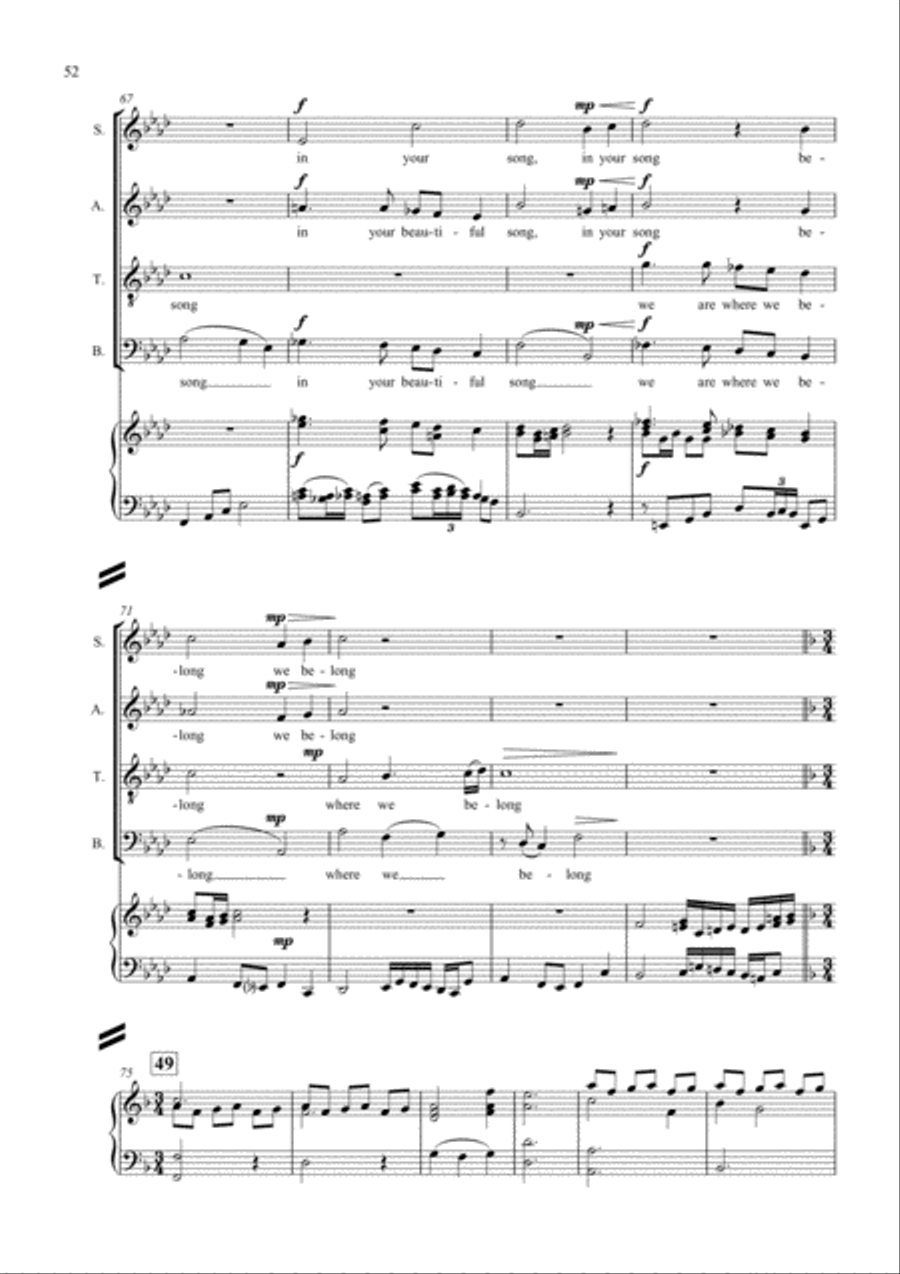 Ecce Cor Meum Ecce Cor Meum 4-Part scores gallery preview page 3