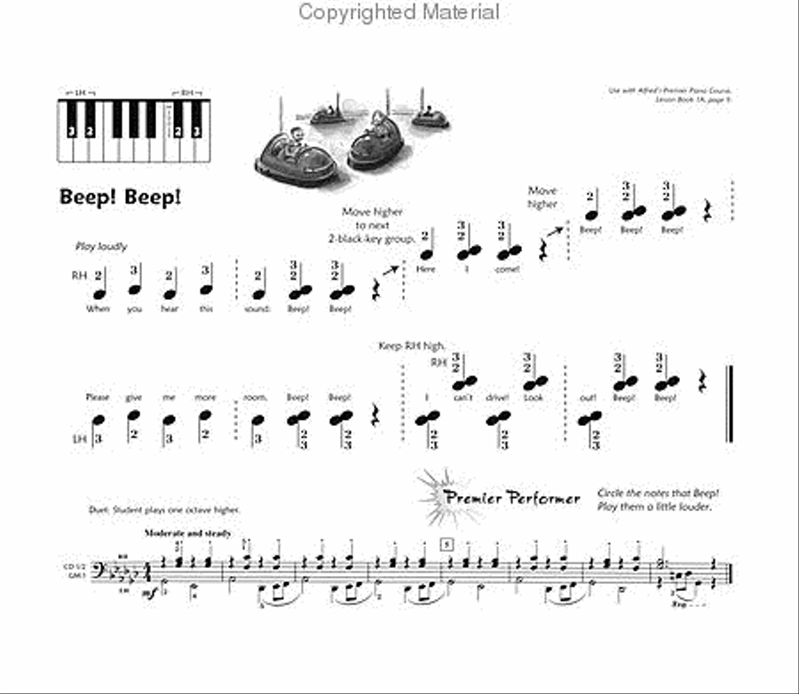 Premier Piano Course, Lesson, Theory & Performance 1A (Value Pack) Piano Method scores gallery preview page 2