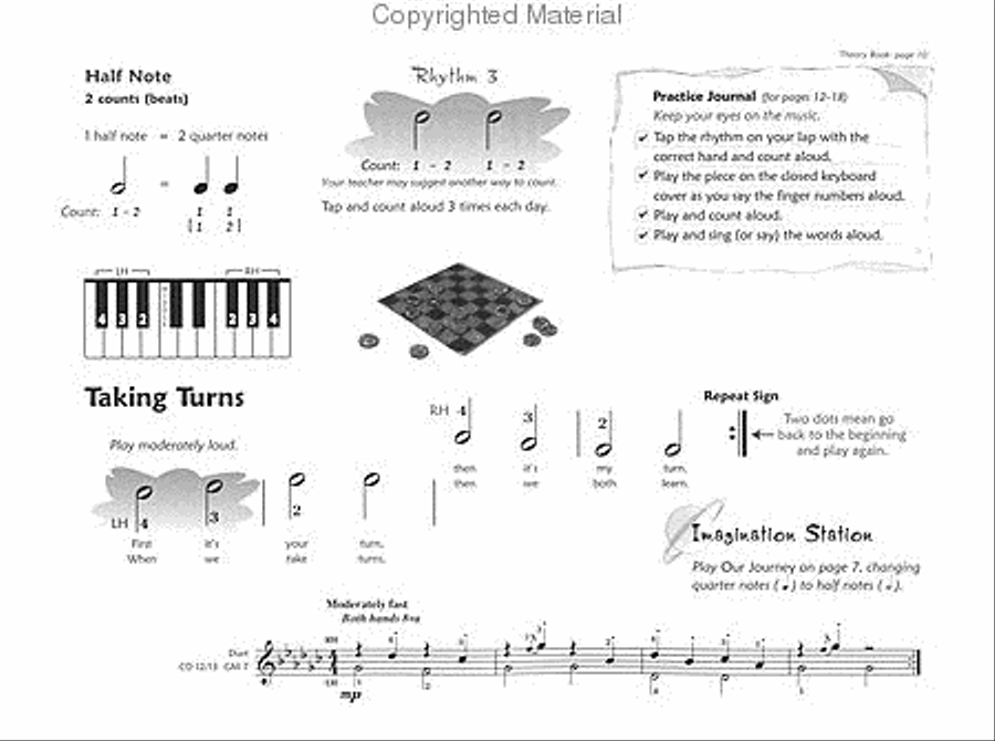 Premier Piano Course, Lesson, Theory & Performance 1A (Value Pack) Piano Method scores gallery preview page 4