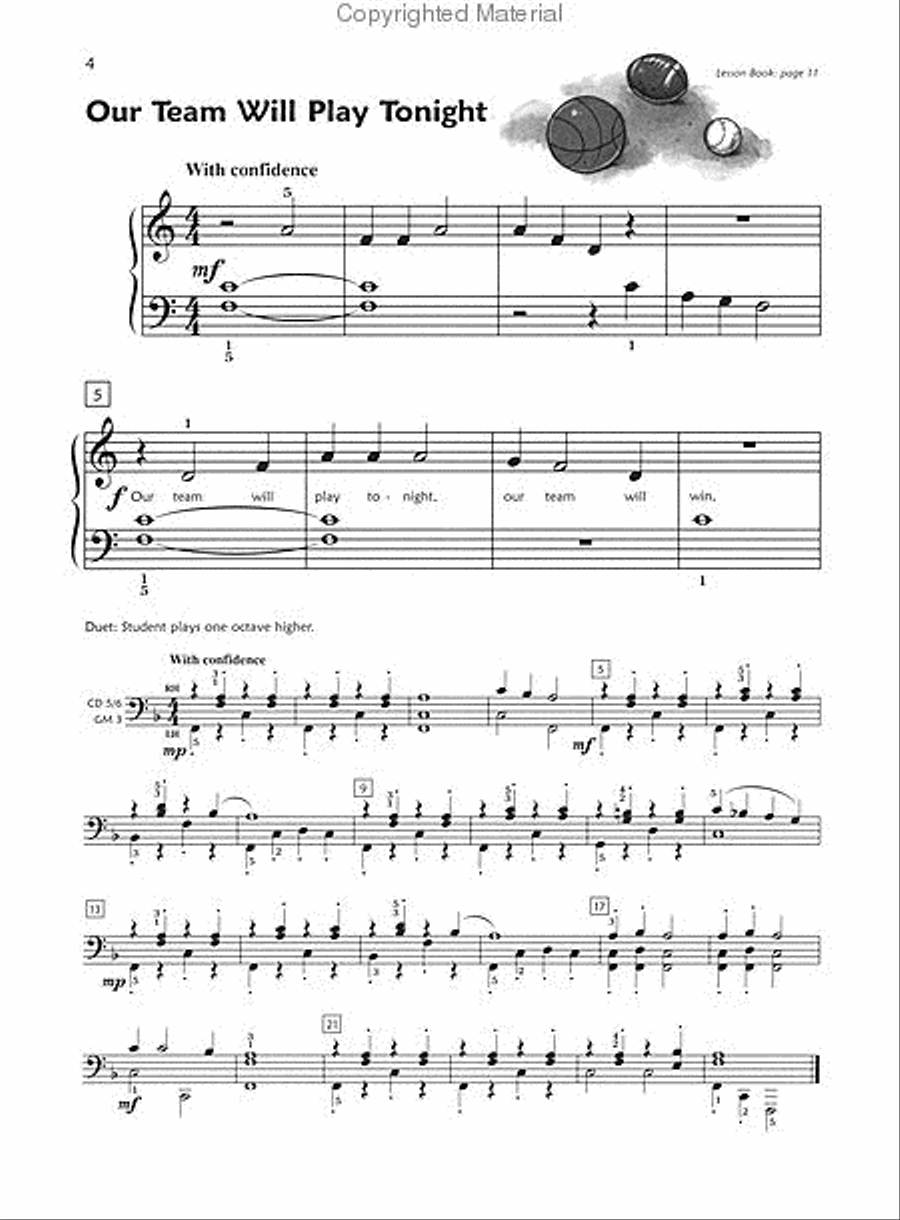 Premier Piano Course, Lesson, Theory & Performance 1B (Value Pack) Piano Method scores gallery preview page 3