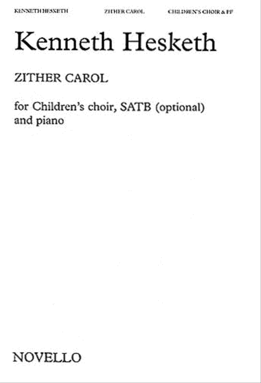 Zither Carol Zither Carol 4-Part scores gallery preview page 1