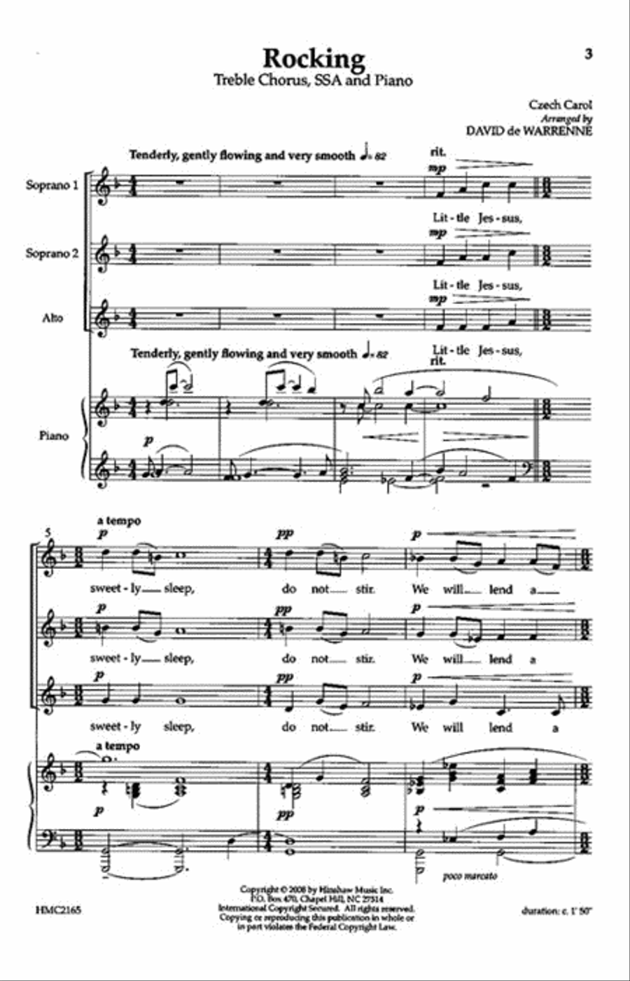 Rocking from Ex Maria Virgine SSA scores gallery preview page 2