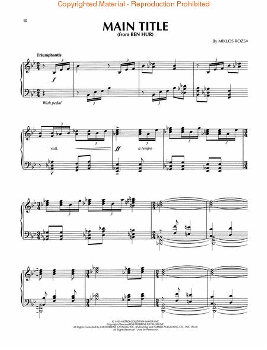 American Film Institute's Top 25 Film Scores Piano, Vocal, Guitar scores gallery preview page 3