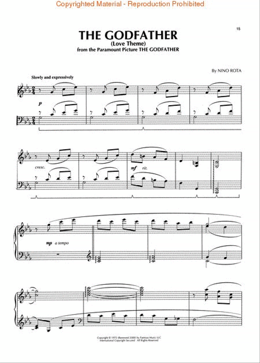 American Film Institute's Top 25 Film Scores Piano, Vocal, Guitar scores gallery preview page 4