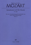 Theme with variations in B flat major
