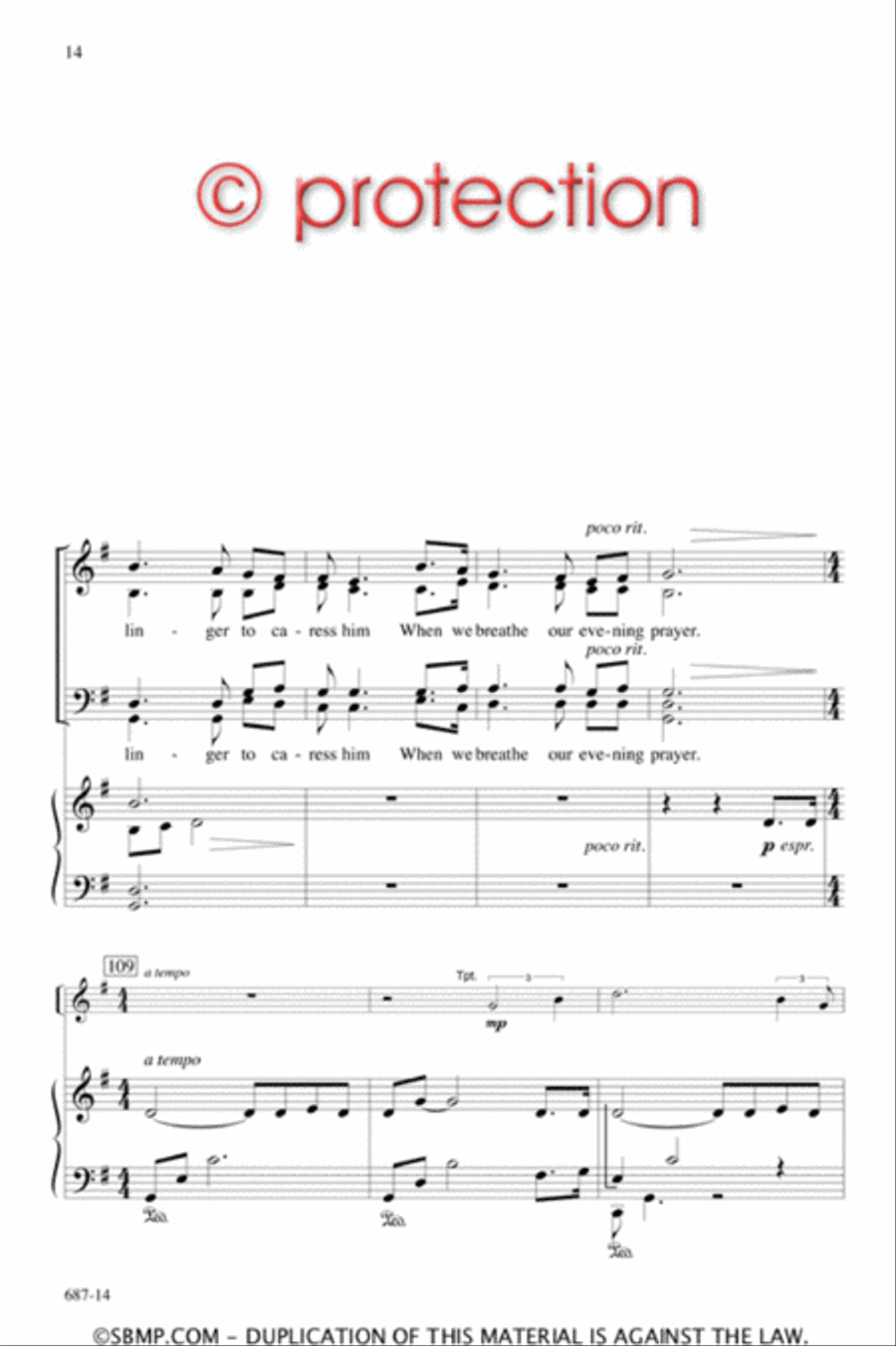 The Vacant Chair - SATB divisi Octavo Divisi scores gallery preview page 13