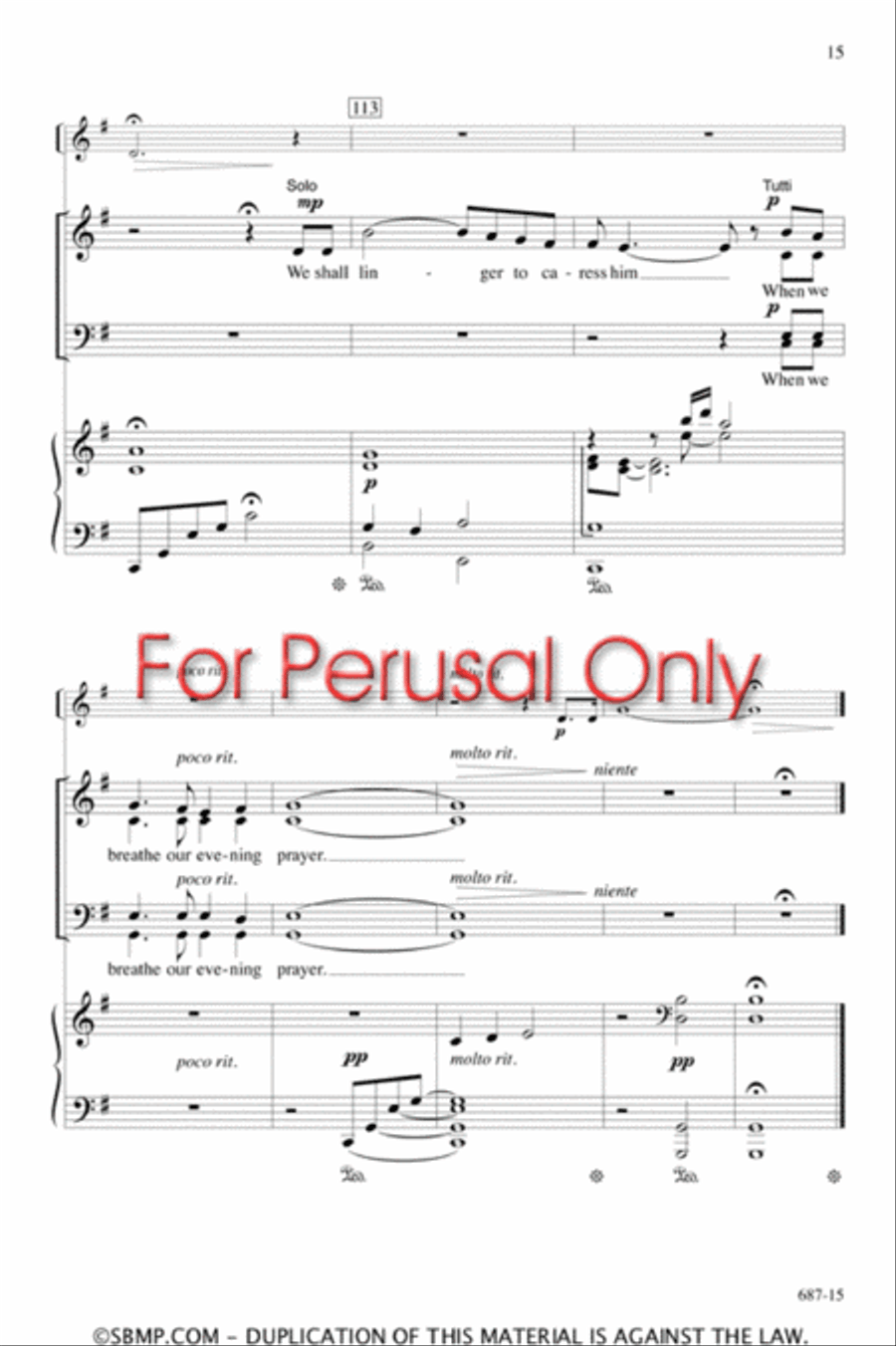 The Vacant Chair - SATB divisi Octavo Divisi scores gallery preview page 14