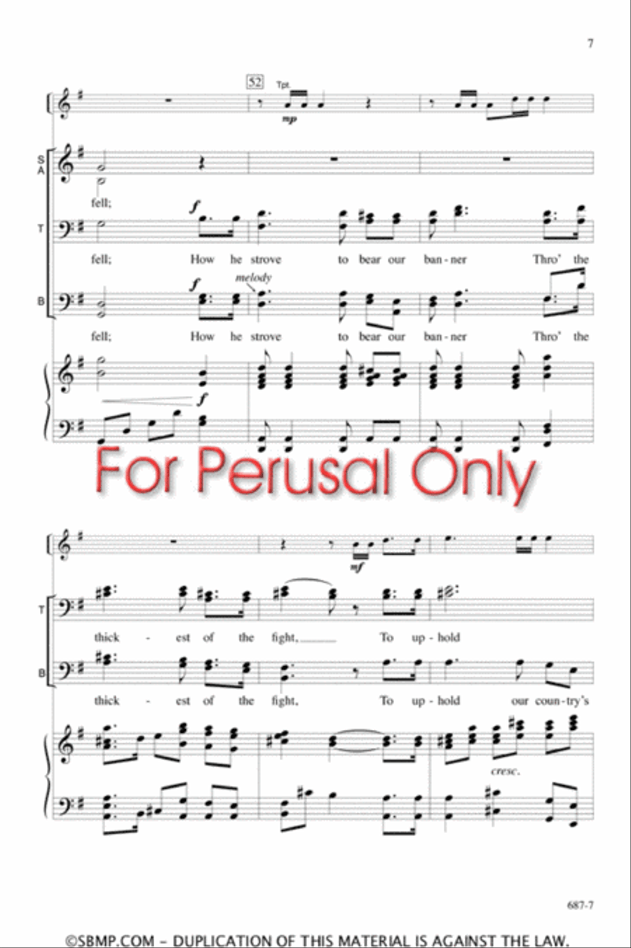 The Vacant Chair - SATB divisi Octavo Divisi scores gallery preview page 6